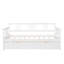 Lit de jour simple en bois avec lit gigogne simple, blanc