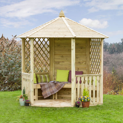 Tallmadge 2.6m x 2.6m Solid Wood Patio Gazebo