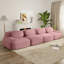 Canapé modulaire en velours côtelé 4 places avec design doux et moderne rose poudré sans assemblage pour les salons et les chambres-710967890