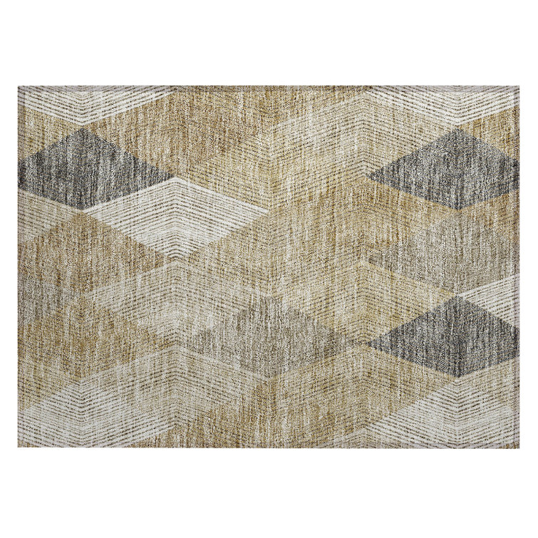 Aquaisha Washable Geometric Indoor / Outdoor Rug