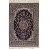 Mijanur Hand Woven Cotton and Silk Oriental Area Rug