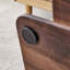 Table basse rectangulaire moderne en bois de noyer foncé avec motif d'autocollants moderne. Ajoutez une atmosphère calme et confortable à votre maison. Table basse en MDF, noyer, autocollant texturé brun foncé, table d'appoint.