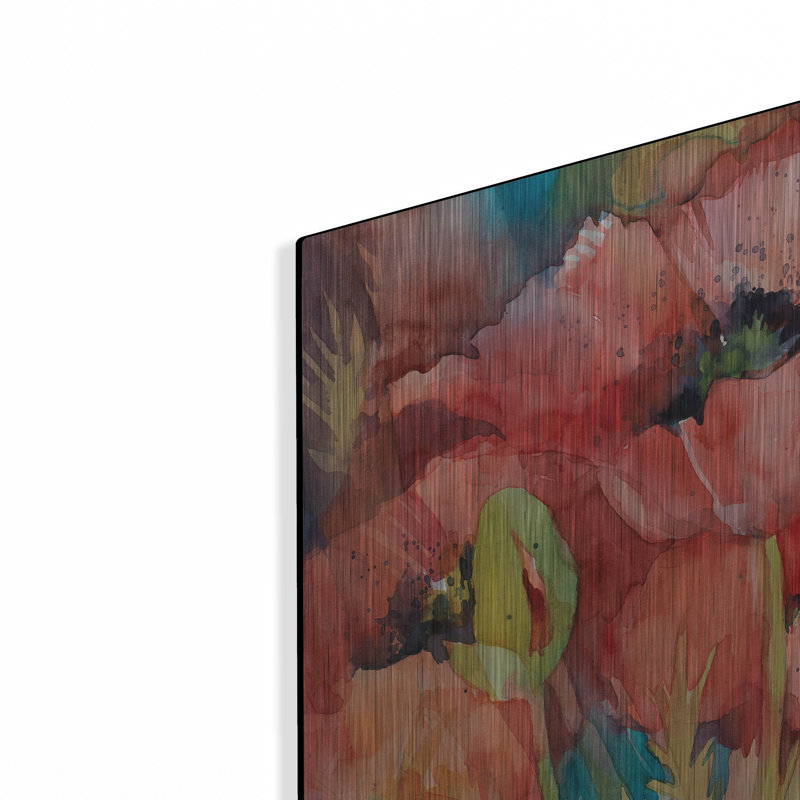 «Petals On Parade» par Annelein Beukenkamp, art mural en métal, 48 po x 24 po, H 12 po x l 24 po