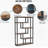 6-Tier Industrial Etagere Bookcase With Asymmetrical Open Shelves For Stylish And Functional Vertical Storage.