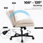 Chaise de bureau avec revêtement en cuir, pivotant, hauteur réglable, roulettes