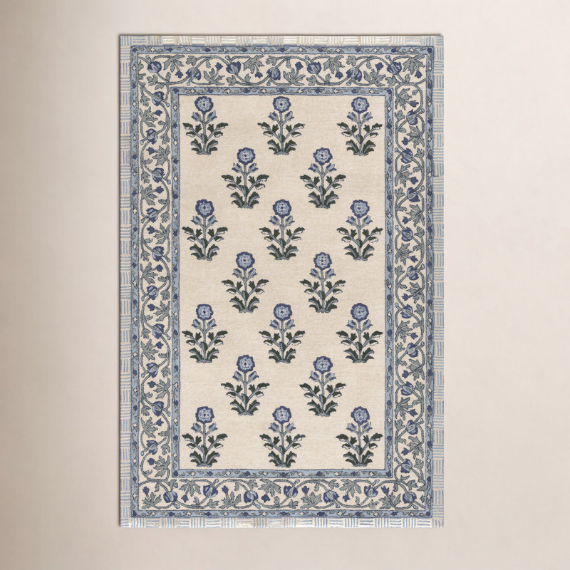 Alice Handmade Wool Rug, Rectangle 5' x 7'6"