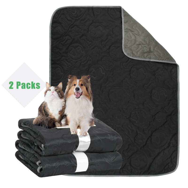 Small Black and Dark Gray Waterproof Outdoor Pet Blanket
