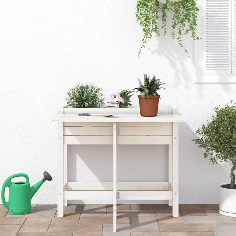 Brenika Elevated Planter, White