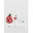Toucan Clear/Red/Gold 13.39" Porcelain Table Vase
