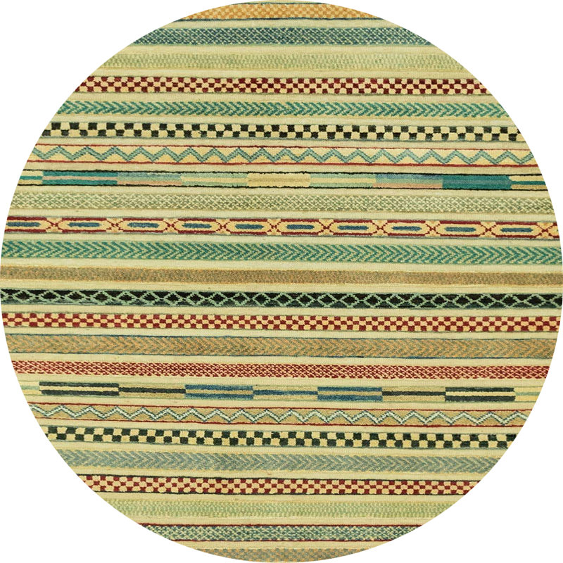 Abstract Indoor Rug, Round 7'