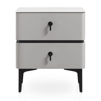 47.5cm W Metal Bedside Table