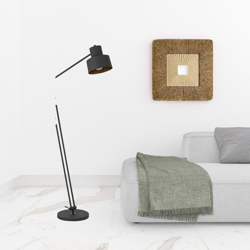 Lampe sur pied 65 po avec abat-jour dôme noir