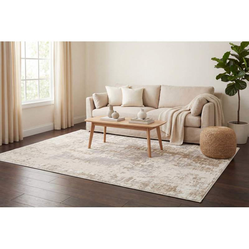 Lakena 12581-189 IVORY/BEIGE/GREY, Rectangle 5'3" x 7'