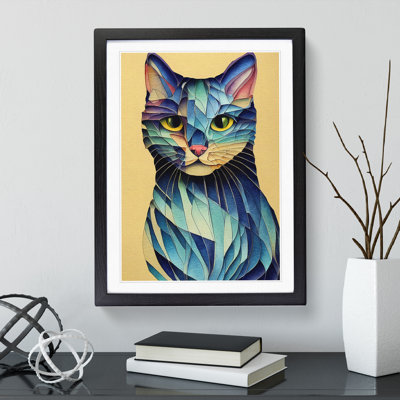 Colourful Cat No.3 Abstract - Wall Art