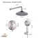 Retro Wall Mount 2 Function Rainfall Shower System with 3 Setting Handheld, Rough-In Valve and Diverter
