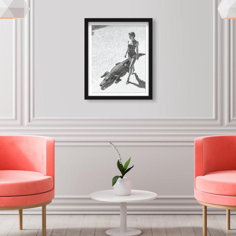 Reptilian Elegance II Print by Oliver Gal, 31.5"H x 25.5"W, Black Shadowbox
