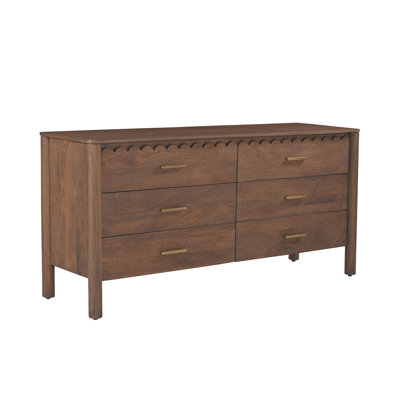 Wiley 6 - Drawer Solid Wood Dresser