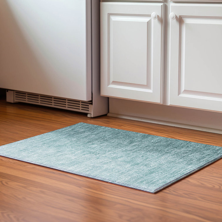 Premium Machine Washable Prisco Teal Rug