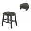 Tabouret de comptoir rembourré en lin (ensemble de 2)
