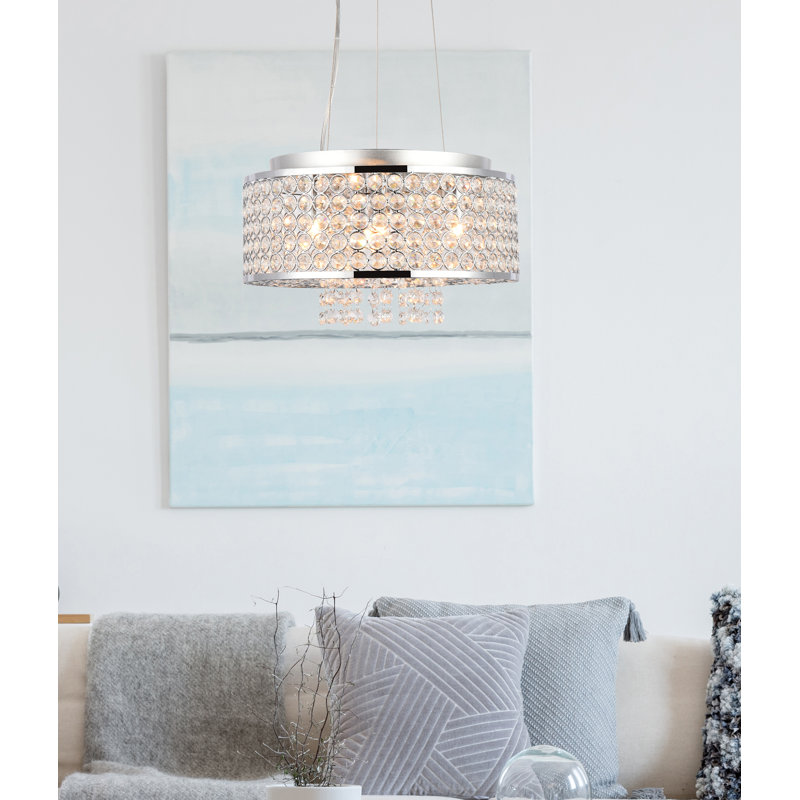 Luminaire suspendu tambour 4 lumières unique Anglesey