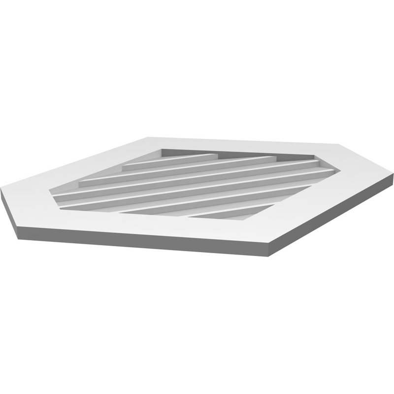Ventilé vertical à pignon vertical 7/12 po, H 26 po x l 30 po x P 1 po