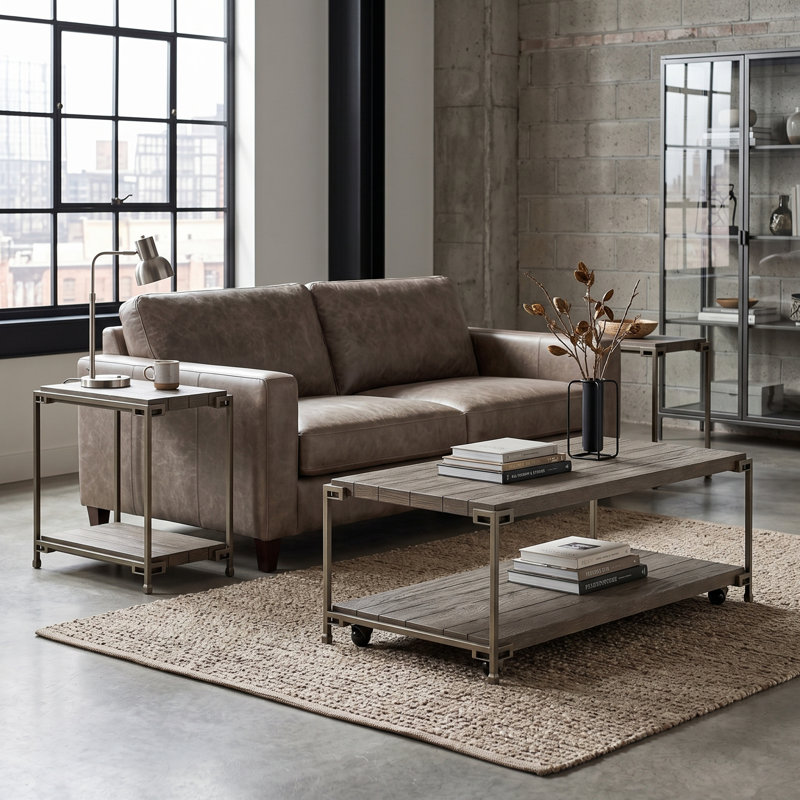 Marizza 3 - Piece Solid Wood Top Living Room Table Set