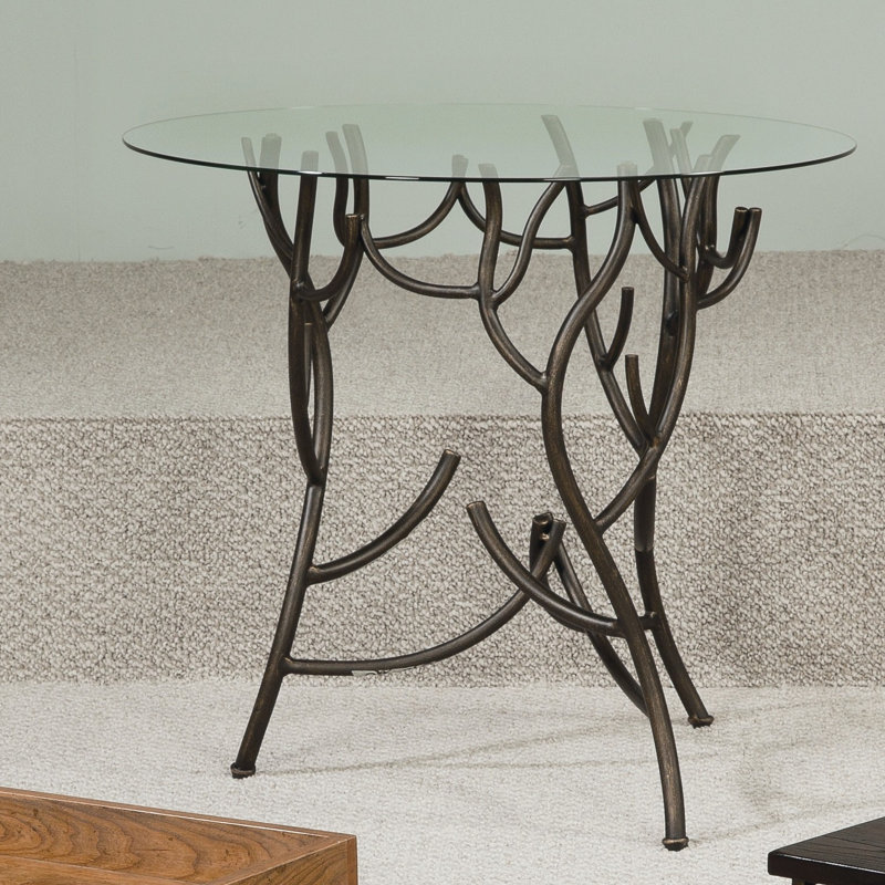 Karlie Glass Top End Table