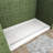 60" W x 30" D Solid Surface Single Threshold Shower Pan Base with Drain Cover Included, Textured Surface Slip-Resistant Shower Base Pan, White, Left Drain-113933223