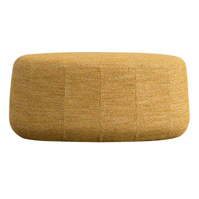 Burdett Upholstered Ottoman Large Mustard, Mustard