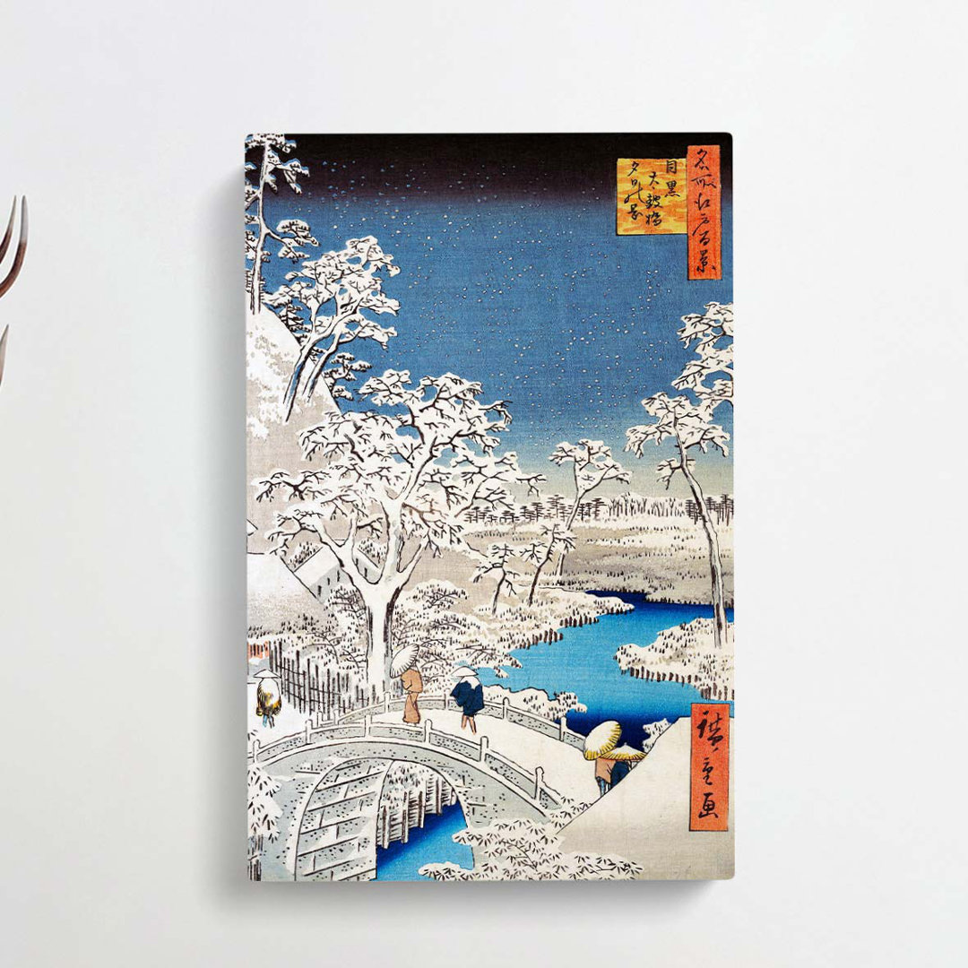 The Taiko Bridge by Utagawa Hiroshige - Wrapped Canvas