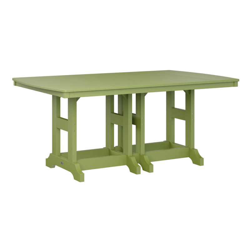 Table de salle à manger rectangulaire Berlin Garden, Vert kiwi, H 30,87 po x l 72 po x P 44 po
