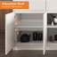 Cuisine de style moderne en pierre frittée de 81 à 112 po avec portes et tiroirs