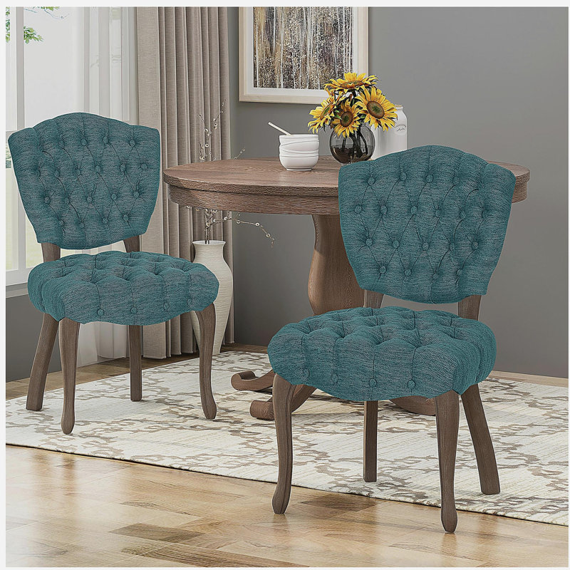 Élégant fauteuil en velours, Bleu, Marron clair