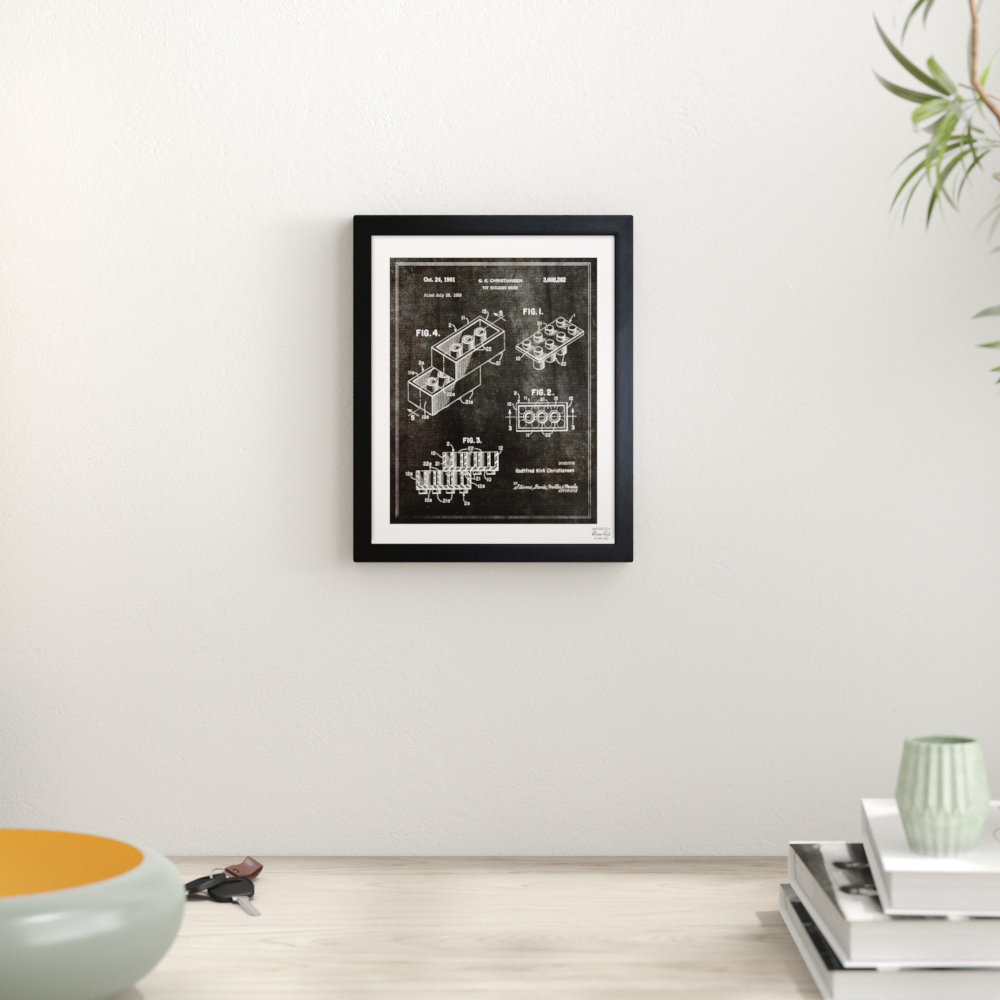 'Lego Toy Building Brick 1961' Framed Graphic Art