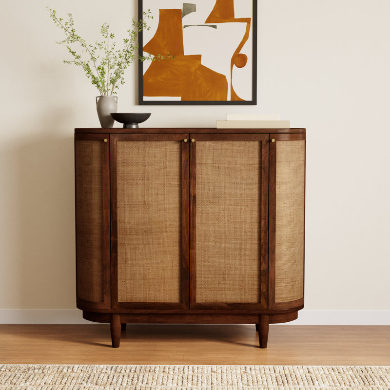 Salvatore Solid Wood Accent Cabinet, Brown