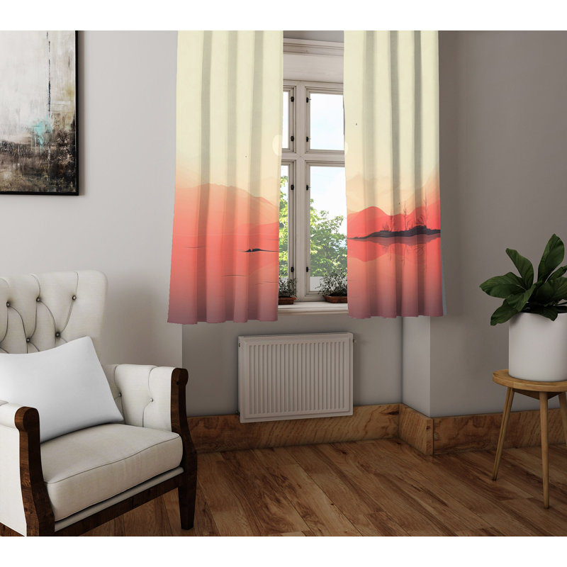 Paire de rideaux semi-transparents en polyester Betzabe, L 40 po x L 82 po