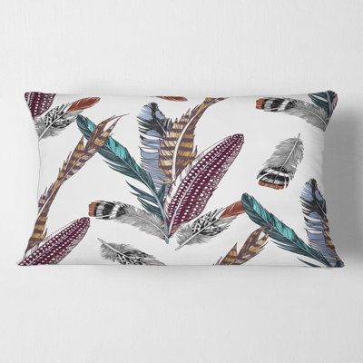 Housse de coussin rectangulaire en V Feather