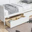 Lit de jour simple en bois de pin avec deux tiroirs de rangement-431875502