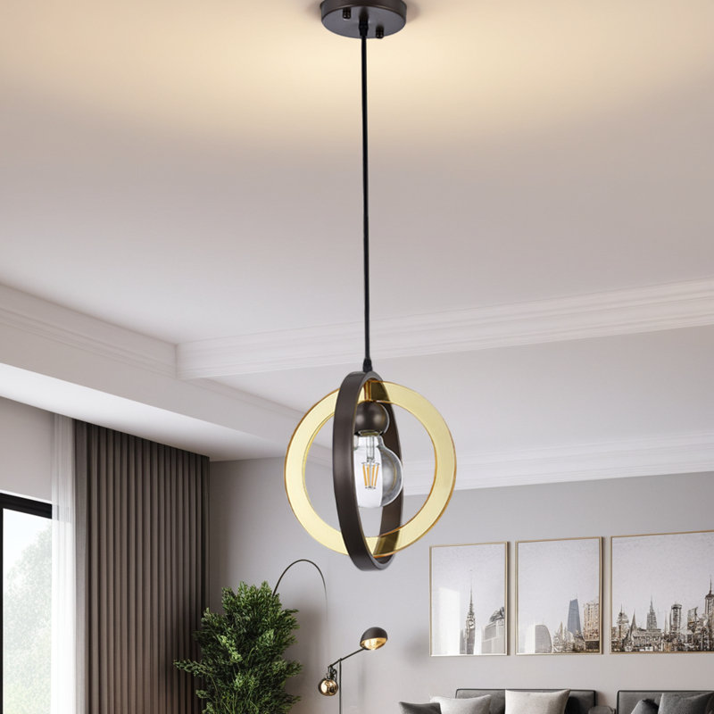 61" Vintage Ceiling Light,Antique Bronze Chandelier(Acrylic,Iron)