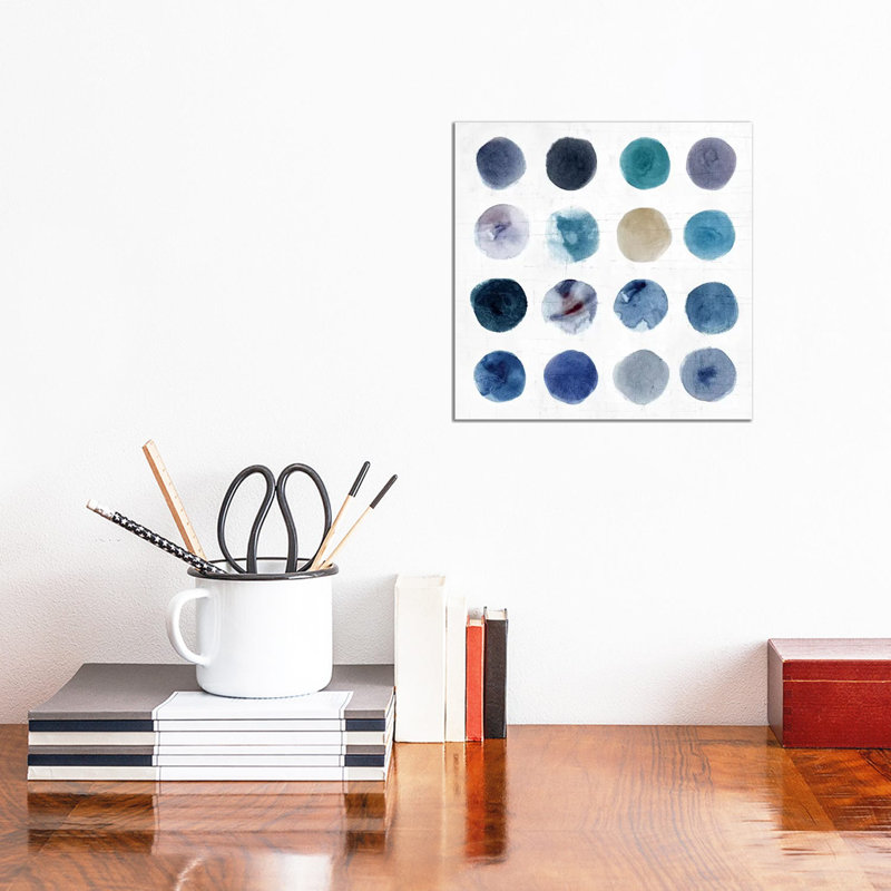 Encompassed Indigo by Isabelle Z - Painting on Canvas, Wrapped Canvas, 30.48 cm H x 30.48 cm W