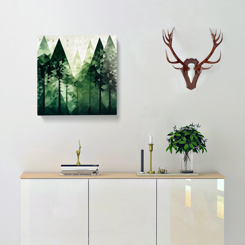 Forest Graphic No.4 - Wrapped Canvas, 35cm H x 35cm W x 3cm D