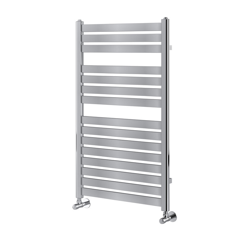 Flat Panel Towel Rail Heated Towel Rails, 1000mm H x 600mm W x 30mm D, Chrome