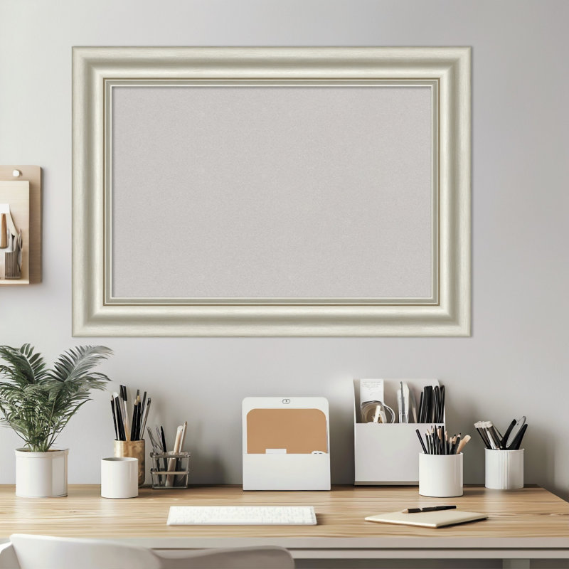Tableau blanc Sophia, tableau blanc en liège, tableau d'organisation, tableau d'affichage, H 22 po x l 30 po, Gris