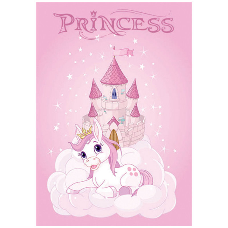Tapis rose en velours tissé à la machine Kamena, Rectangle 5 pi 3 po x 7 pi 7 po
