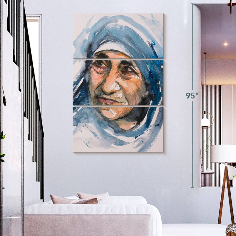 Leisha Mother Teresa, 74" H x 48" W
