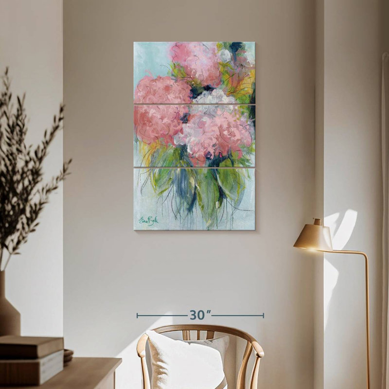 Avery Pink Hydrangeas I, 57" H x 36" W