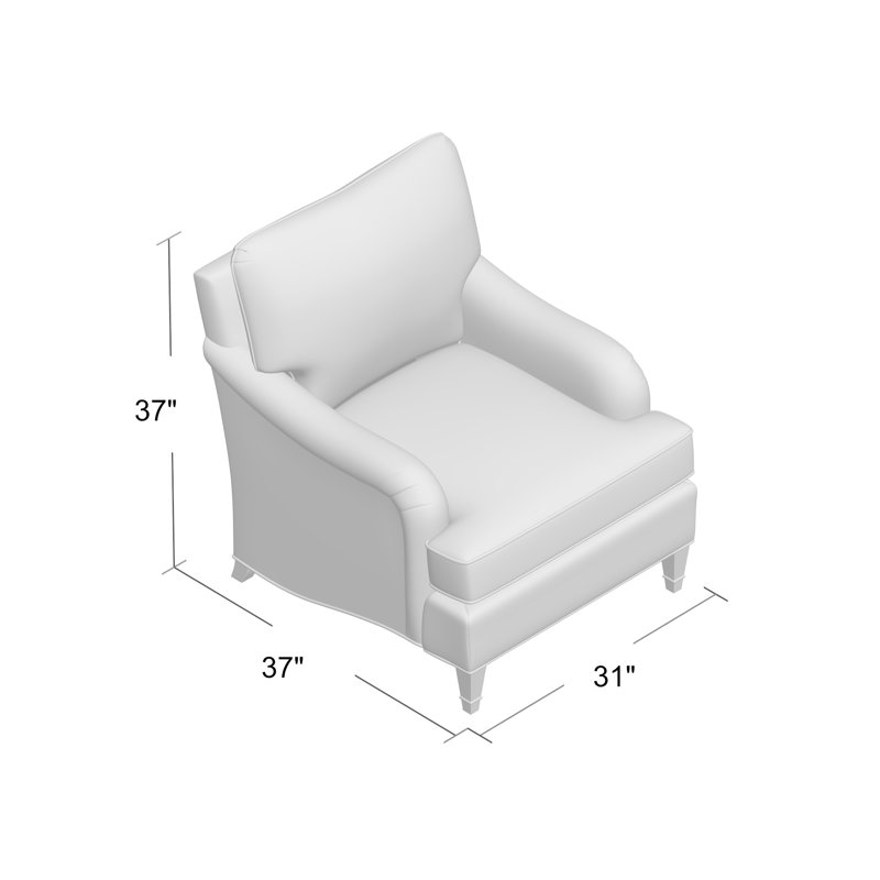 Fauteuil Everton, Tremplins ivoires, Bisque
