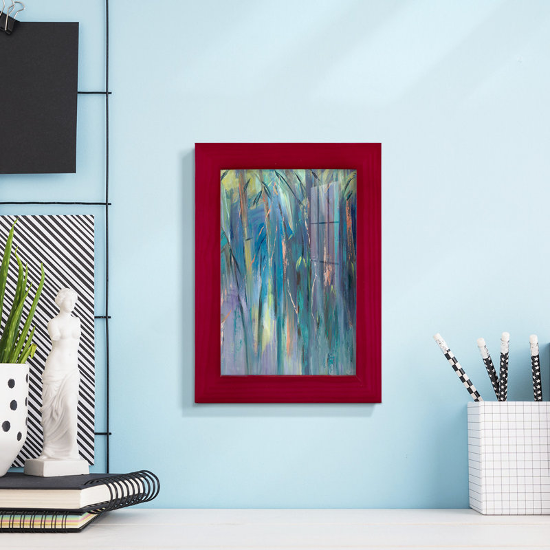 «Pastel Jungle Spectrum II», reproduction de cadre photo simple, H 7 po x l 5 po x P 1 po, Rouge