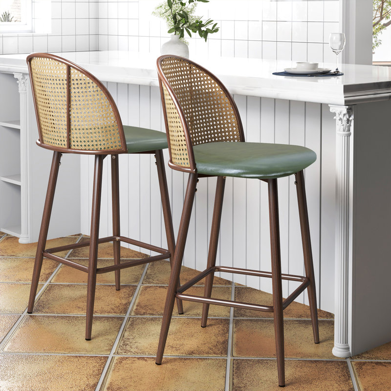 Cassadra 25.6" Counter Stool, Green