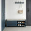 Banc de rangement patiné pour chaussures avec coussin, banc de hall d'entrée de charme rétro pour le salon et le couloir-1287628246